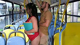 brazilian student groped roughly then fucked hard on public bus