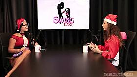 yo check jujube's hot christmas swing compilation with tifany rocha in sheer red lingerie