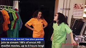 Tampa university entrance physical with nurse Sheila Daniels fingering and spreading