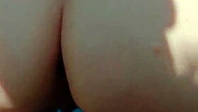 Mature blonde spreads big shaved pussy in garden