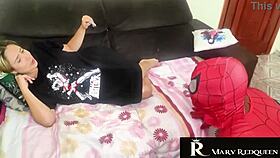 Spider-Man Cosplay Turns Into Venom's Monster Cock Anal Pounding Facial Cumshot