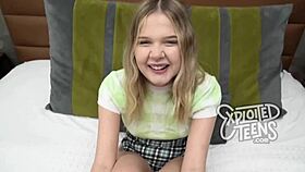 85-pound blonde petite craves deep sloppy cock sucking endlessly