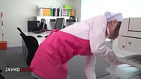 hey chihiro akino, that office blowjob looked so good before your creampie finish