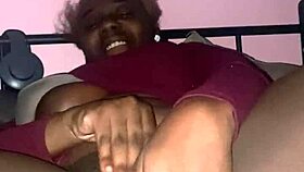 Watch this horny brunette finger her wet hairy pussy to orgasm! 🥵💦