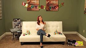 two cute lesbians finger and lick hairy pussies after wild party