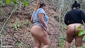 Sapphire and pandora shake huge asses twerking naked outdoors 🌳🍑💨