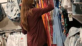 Homemade Babe Delivers Sloppy Deepthroat Cum Swallow In Public Fitting Room