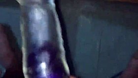 Hey my horny girlfriend loves playing with her dildo toy so much