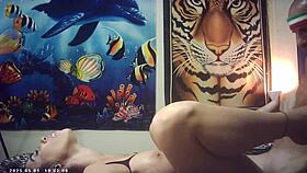 behind the scenes, glasses brunette candice cumm tests intense italian machine passion