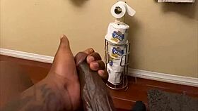 wanna see me stroke this huge black cock til pre-cum drips?
