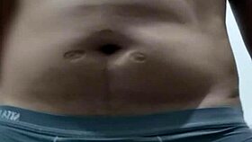 Three Explosive Cumshots in Steamy Bedroom Video Call with Pretty Hijab Girlfriend