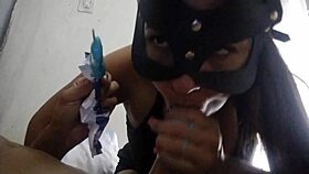 Lunaferrari sucks cock and swallows hot cum