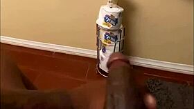 wanna see me stroke this huge black cock til pre-cum drips?