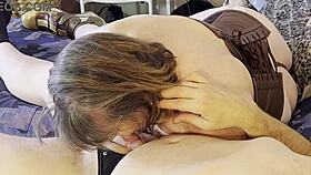 Hey this granny slut sucks cock heroically deep