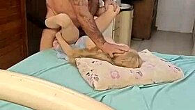 Blonde Hottie Craves Older Stud Making Her Squirt Hard