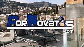 penelope del mar and laia take their first threesome with huge cock