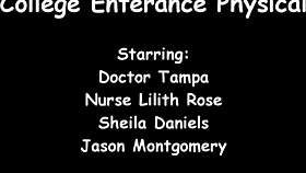 Tampa university entrance physical with nurse Sheila Daniels fingering and spreading