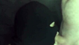 Balaclava hides her face but not that hot mouth slurping my cock