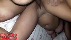 a casada lets him cum inside her tight pussy 😍 big cock creampie fun