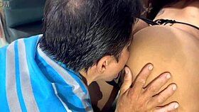 big ass busty neighbor stuck, old guy helps then fucks her silly