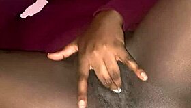 Watch this horny brunette finger her wet hairy pussy to orgasm! 🥵💦