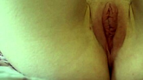 yo my skinny girlfriend spreads pussy wide showing off those small tits