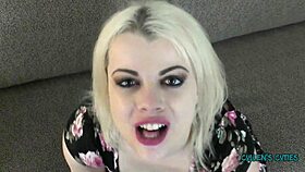 nadia white skips interview grabs cullen's cock for sloppy blowjob