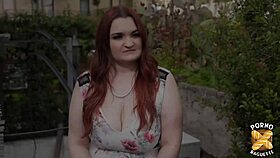 a chubby french milf amandine gets slutty with two big cocks in mmf threesome