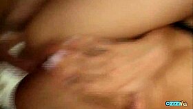 Her nasty big ass and puffy clit take double penetration from two huge cocks deep inside