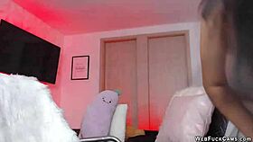 busty amateur babe cums hard fingering her huge tits on webcam show!