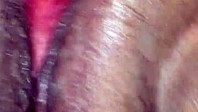 Hey my horny girlfriend loves playing with her dildo toy so much