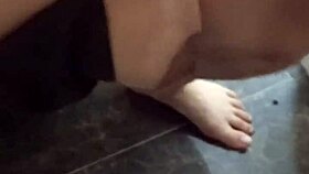 hot latina bride takes huge cock deep anal assfucking in bathroom with natural tits bouncing wildly