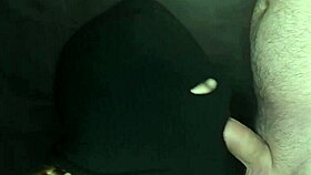 Balaclava hides her face but not that hot mouth slurping my cock