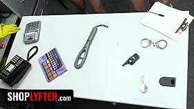 hey shoplifters, think you can charm the officer with that smooth latina vibe?