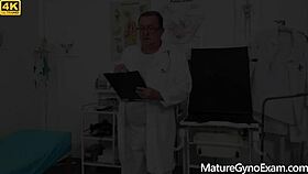 watch this sporty russian milf's gyno exam turn orgasmic closeup