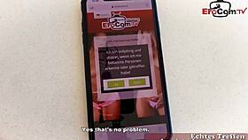 german agent picks up skinny latina teen for public casting fun