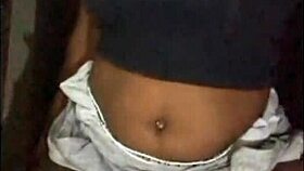 next door ebony milf flashes her huge saggy tits in shorts, pussy teasing preview