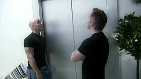 lucky dudes rip clothes fuck two busty elevator bitches hard