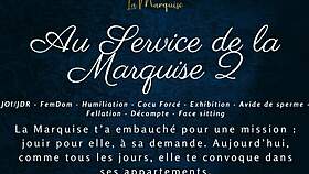 ready to serve the marquise's every teasing command?