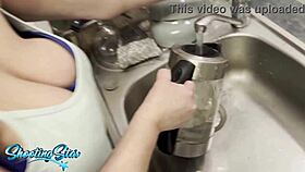 cheating chubby wife moans through first anal assfucking for neighbor