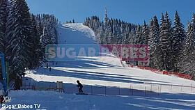 midget milf gives sloppy vacation blowjob on huge cock