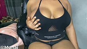 Munaj's Fat Pussy Endures Rough Fingering To Massive Squirting!