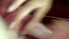 Sucking boyfriend's throbbing cock gets so messy and sexy 💦
