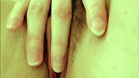 russian student in black stockings fingers tight anus and pussy