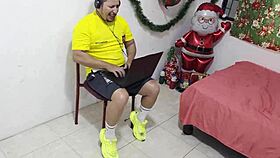 my wife surprised me christmas deepthroat intense doggy big cock