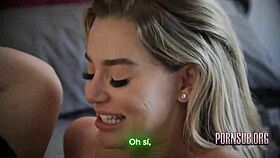 blonde milf seduces with big tits and creampie action!