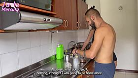 my roommate sweet talks me into netflix but dorm sex explodes with big cock pounding