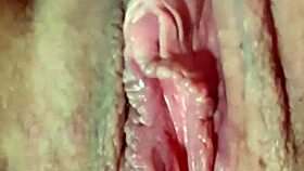 brazilian brunette fingers her big juicy pussy lips to orgasm homemade