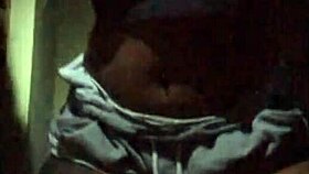 next door ebony milf flashes her huge saggy tits in shorts, pussy teasing preview