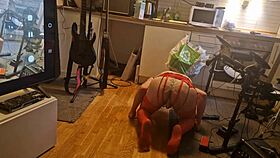 Kit willer spreads ass wide in kitchen for honeys monster cock cum 🍑💦